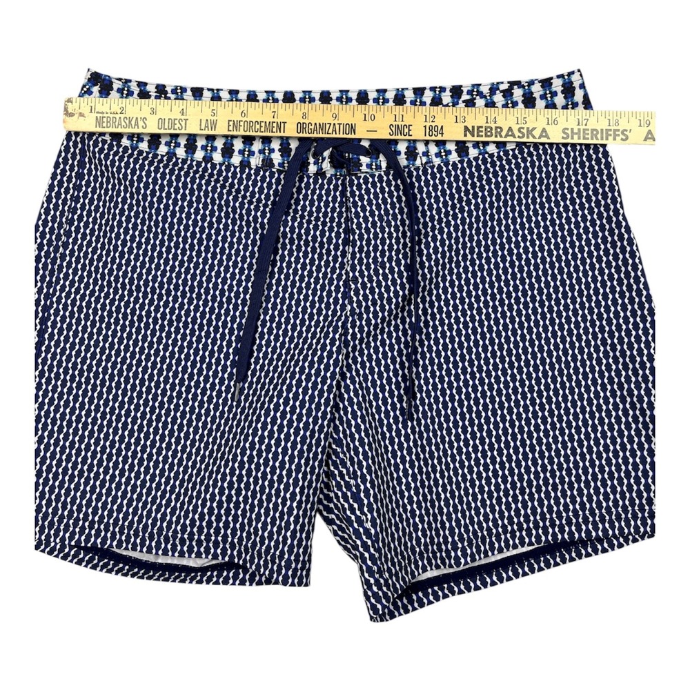 prAna NEW Makenna Boardshort Women's M Indigo Thera Blue Geometric UPF 50 - Picture 3 of 12